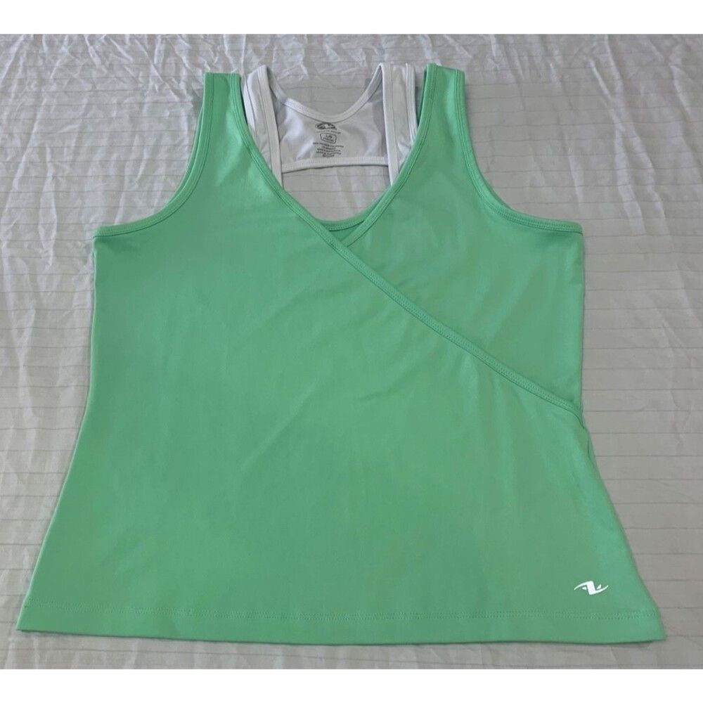 ATHLETIC WORKS WOMENS ATHLETIC SLEEVELESS SHIRT SIZE L 12/14
